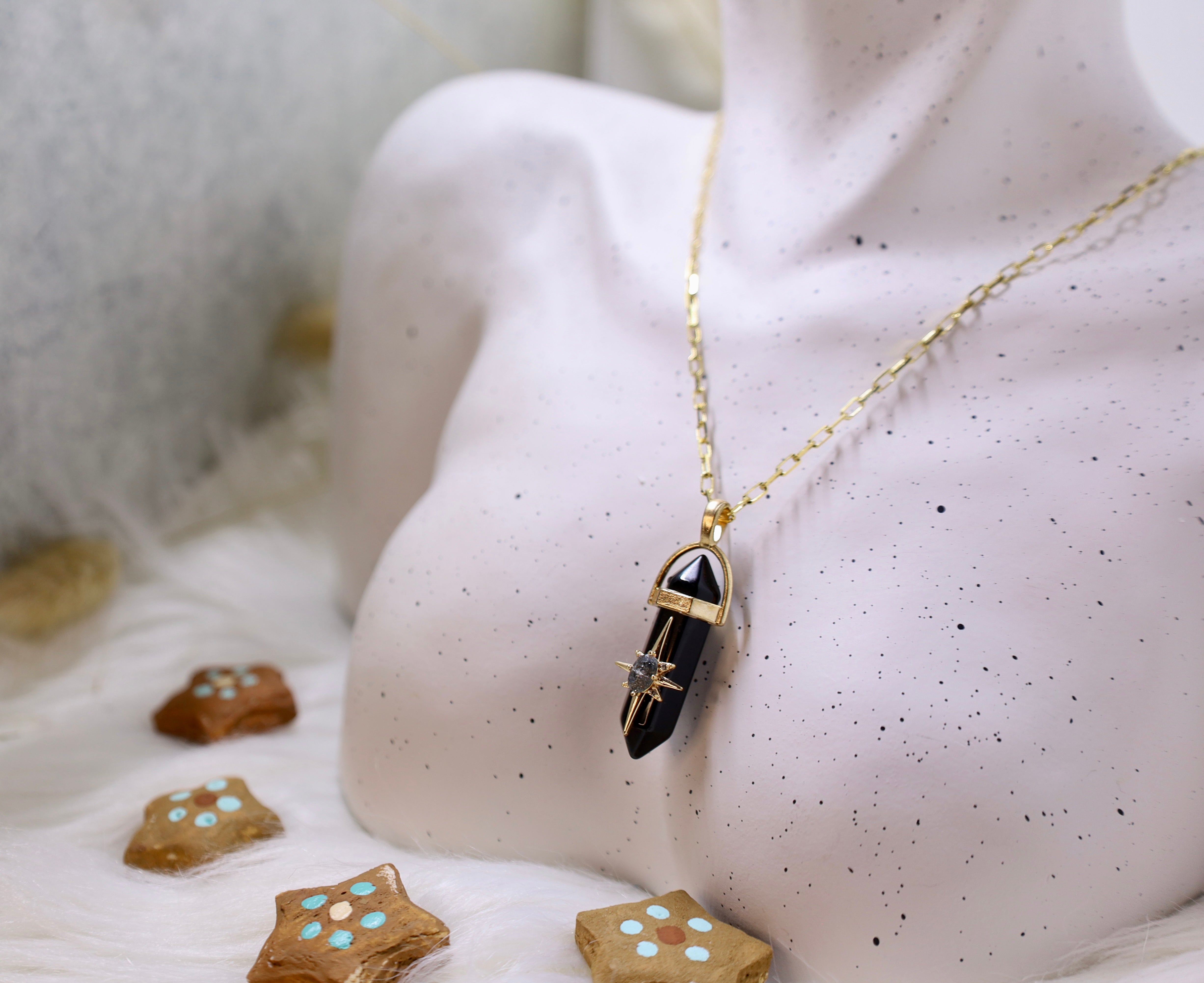 Onyx Star Necklace