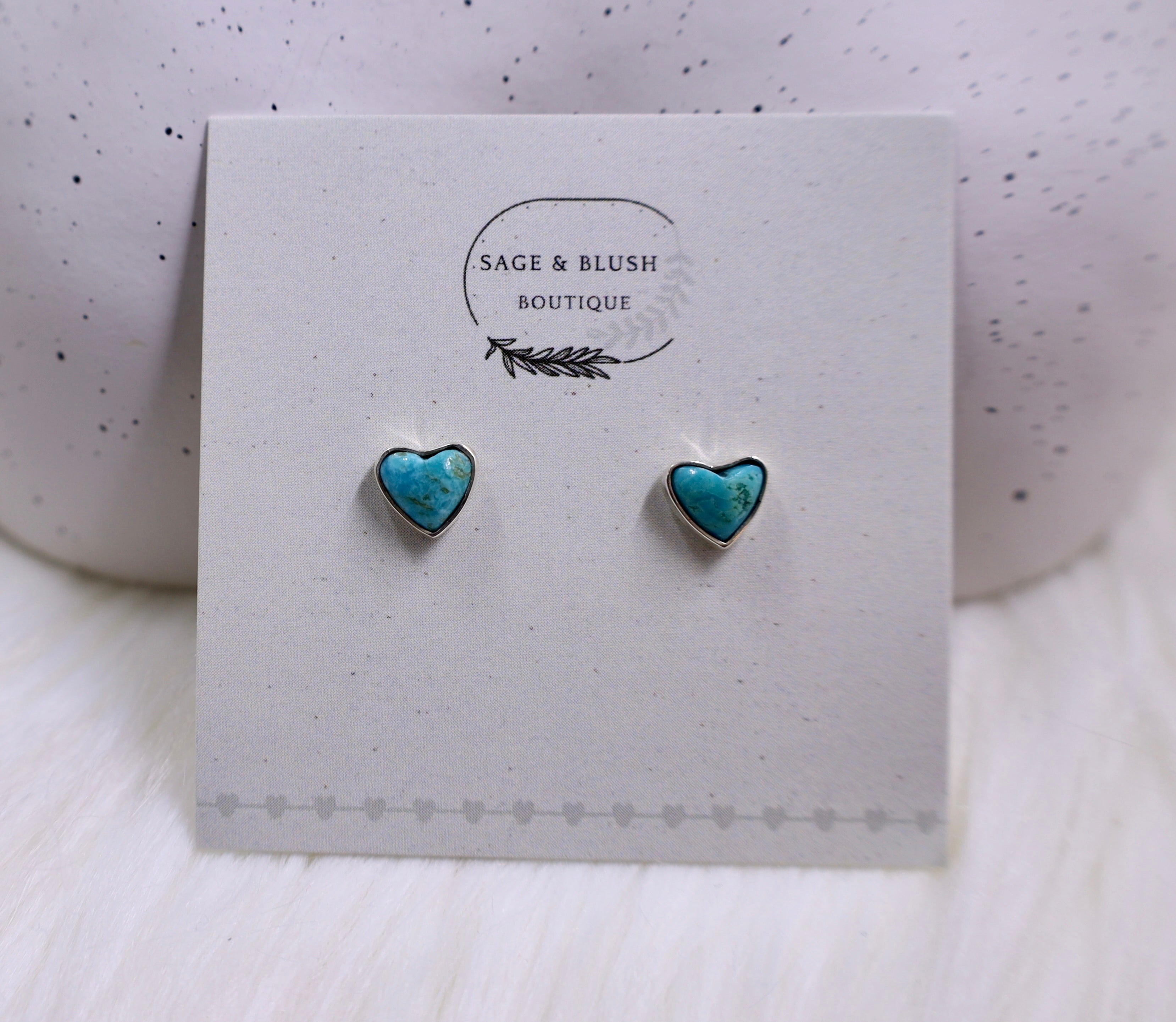 Turquoise Heart Earrings