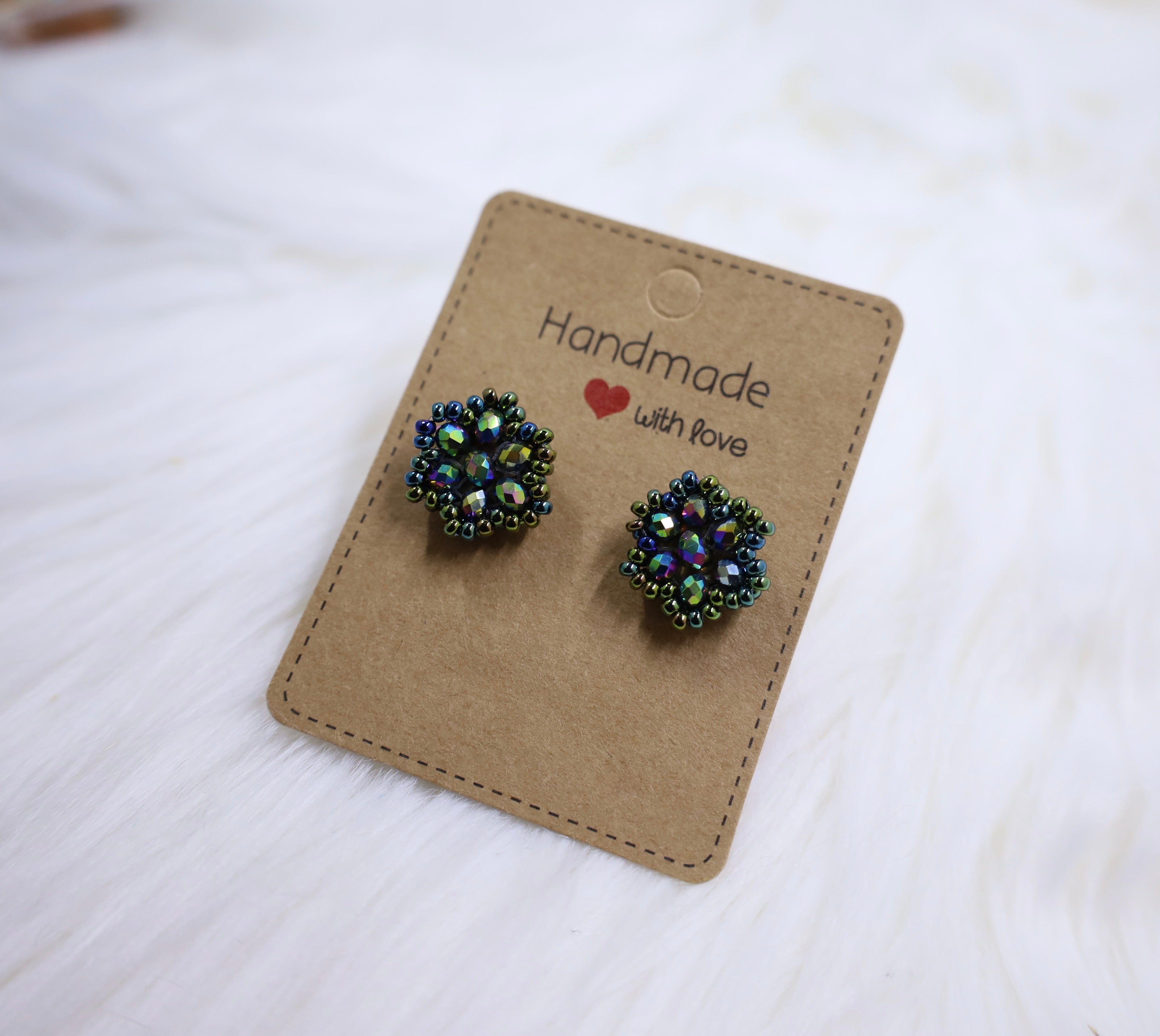 Beaded Flower Earrings