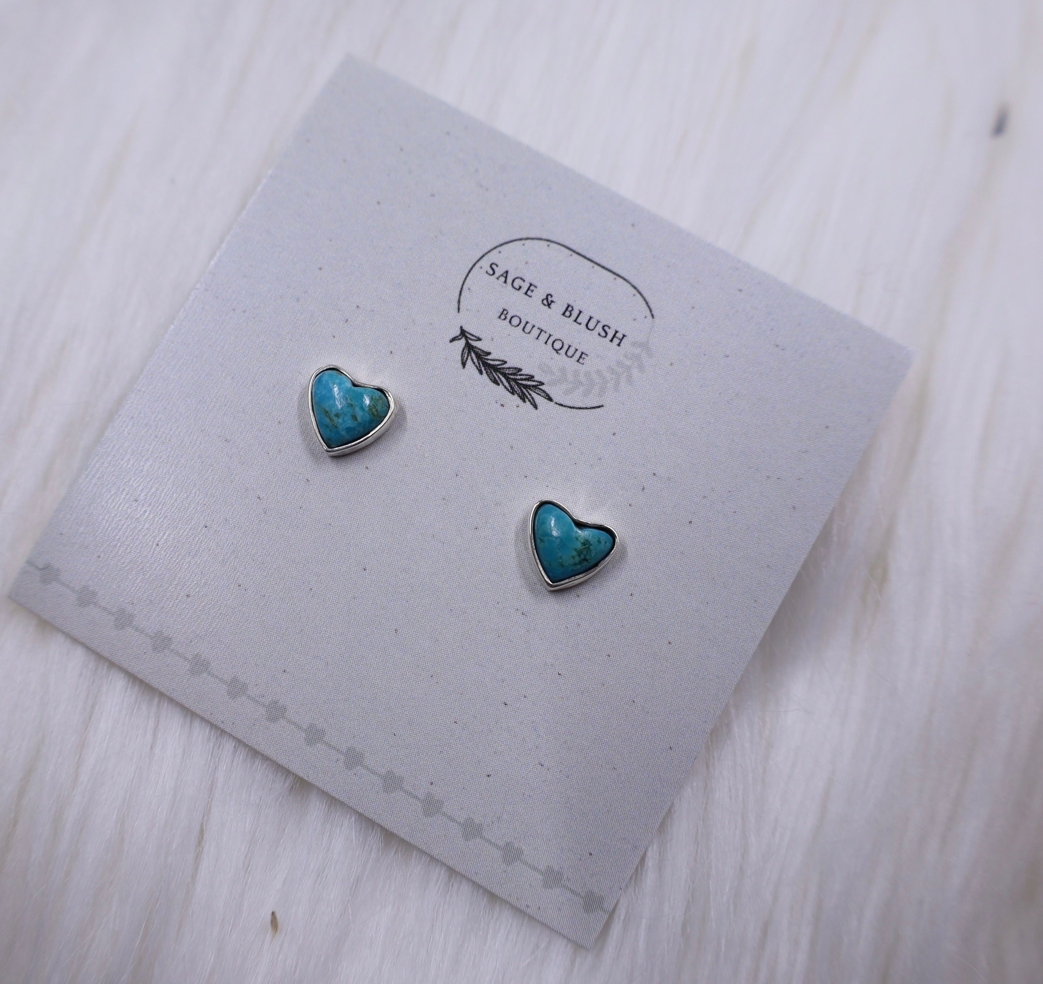 Turquoise Heart Earrings