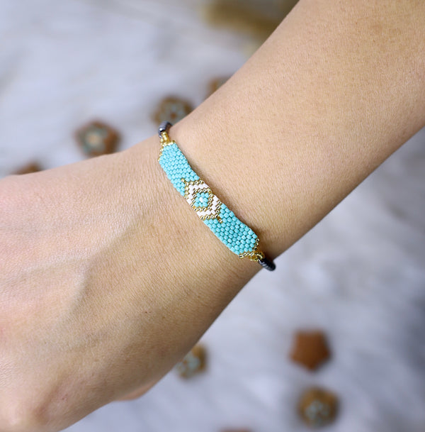 Evil Eye Chaquira Bracelet