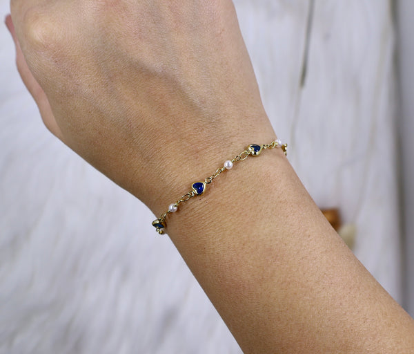 Blue Heart Bracelet