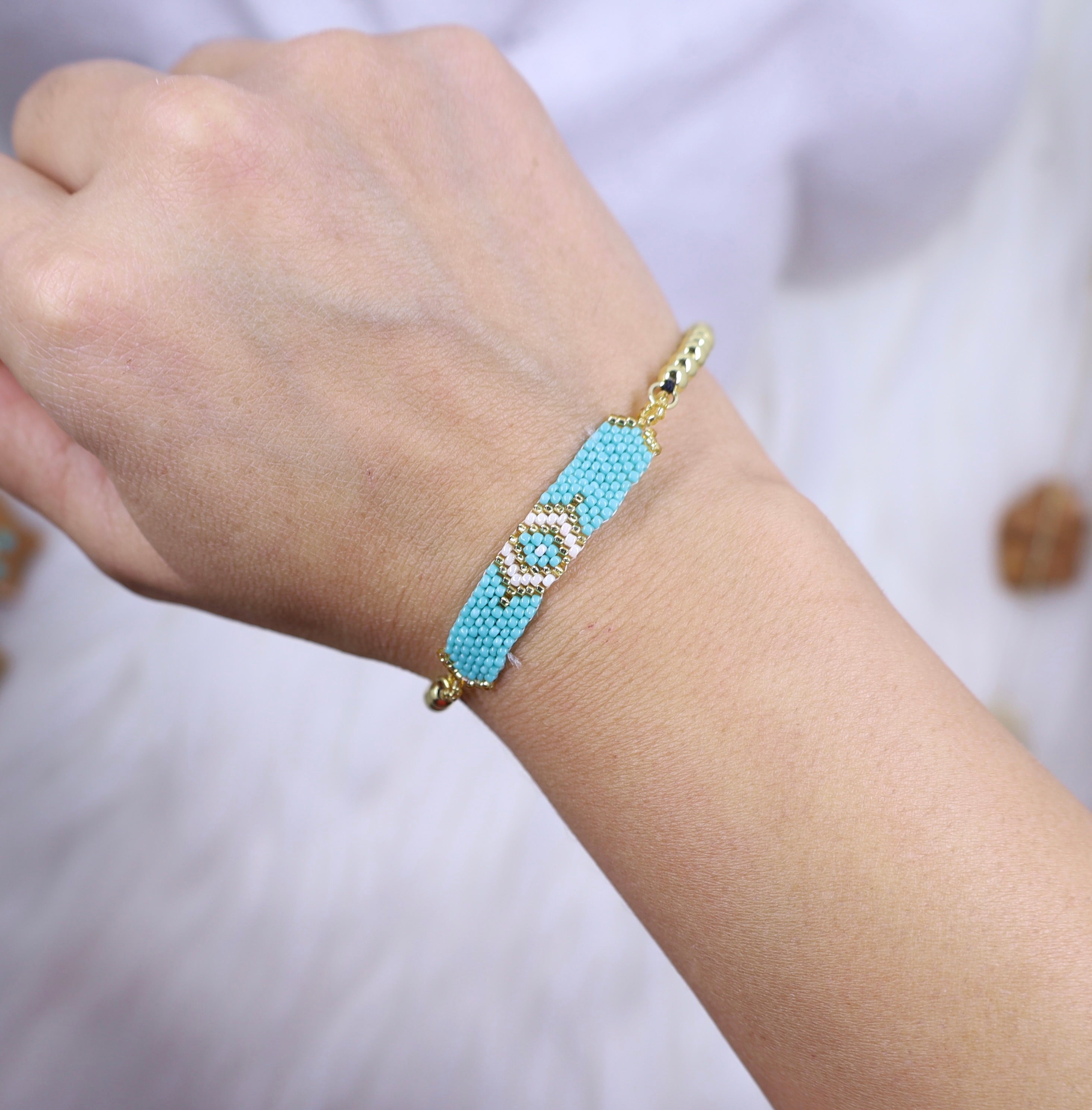 Evil Eye Chaquira Bracelet