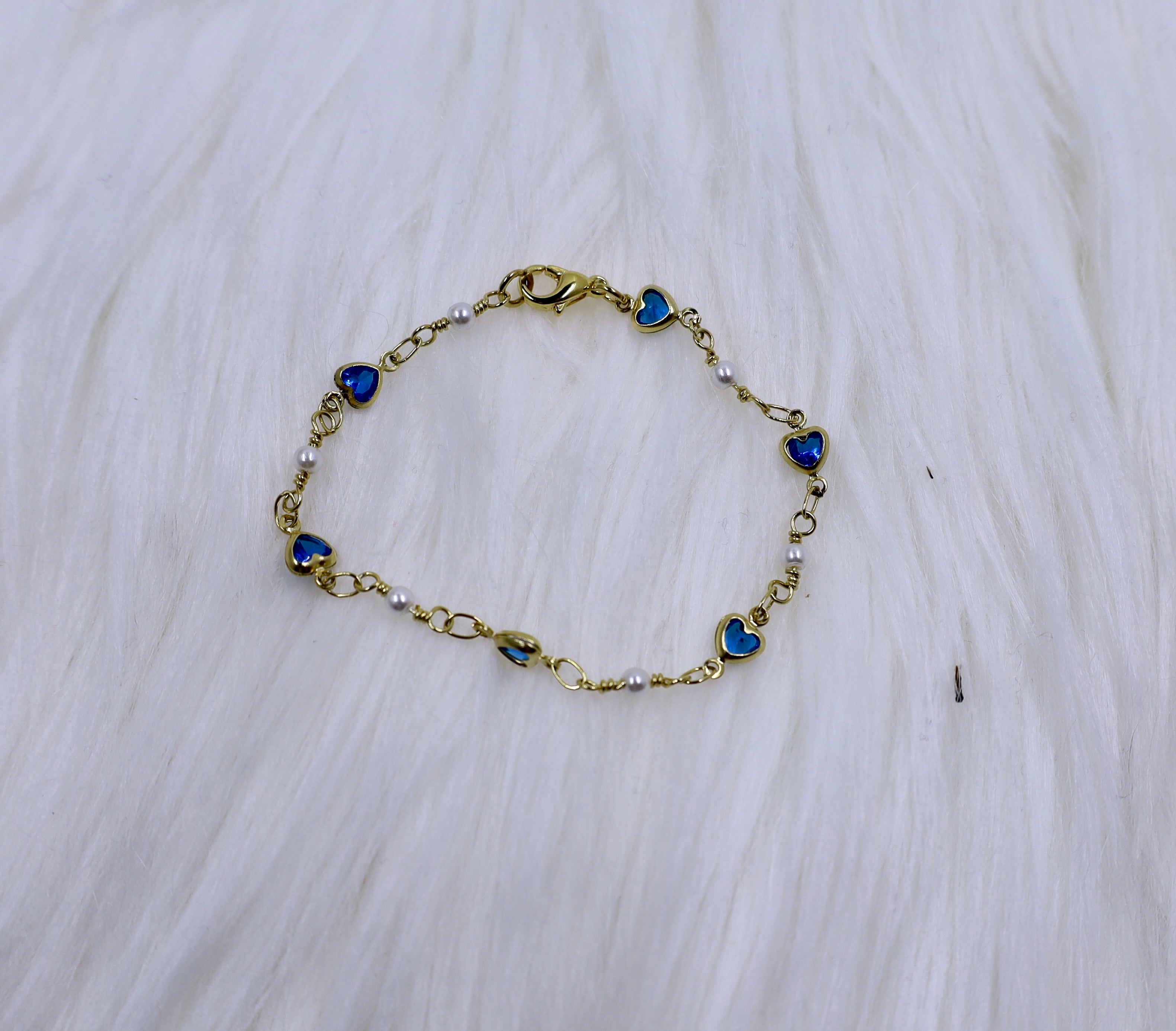 Blue Heart Bracelet