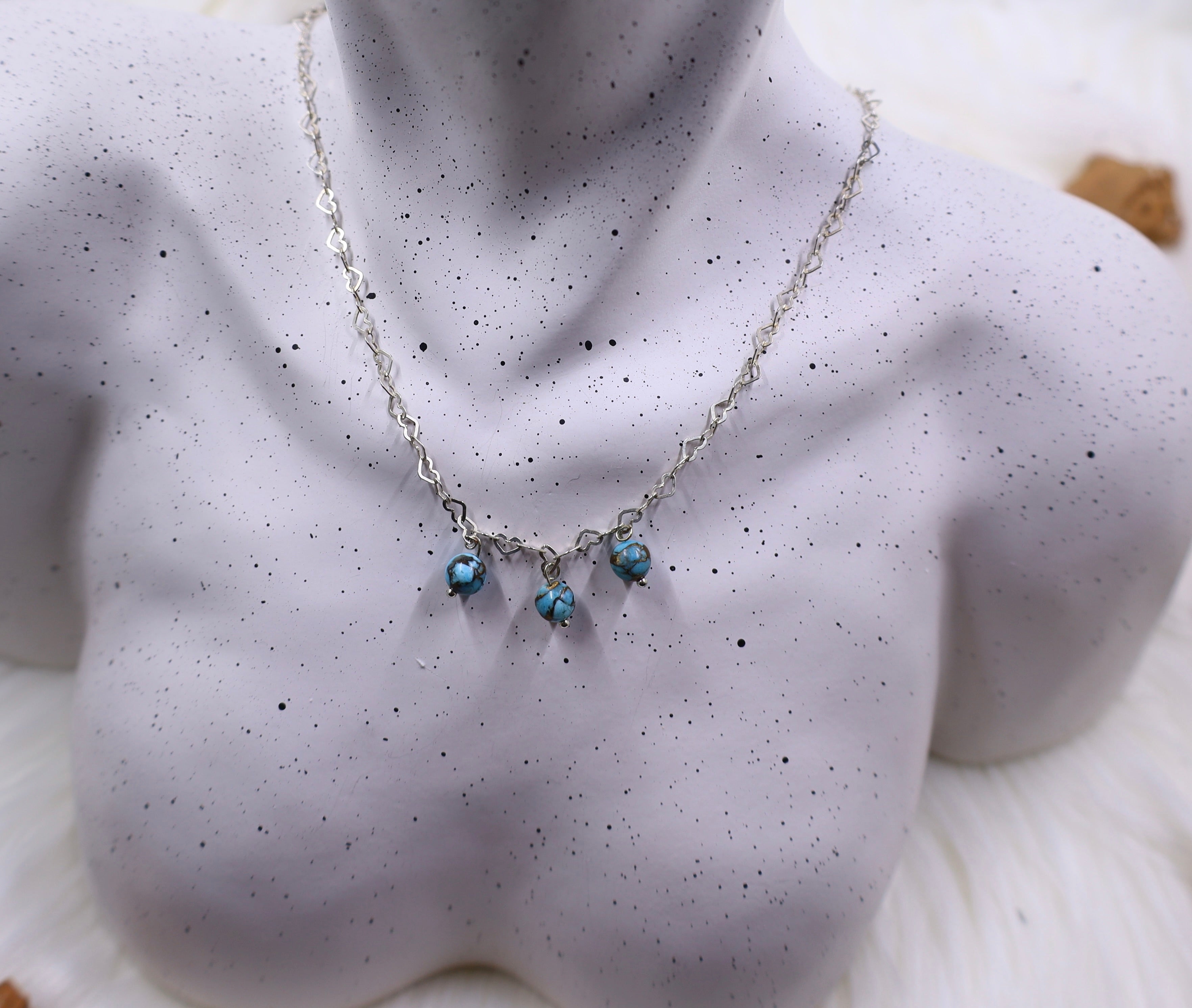 Lizzie Turquoise Heart Necklace