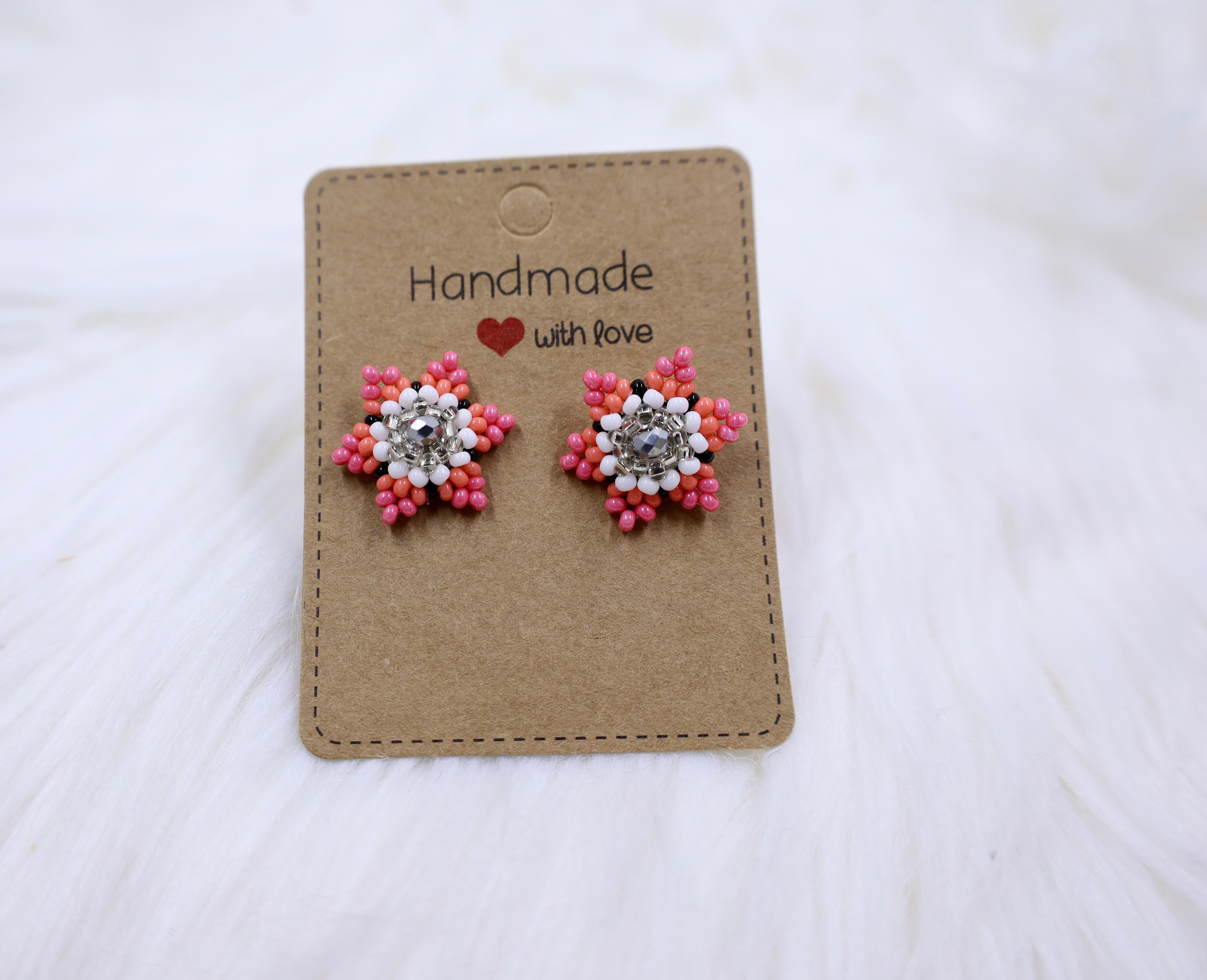 Beaded Flower Earrings