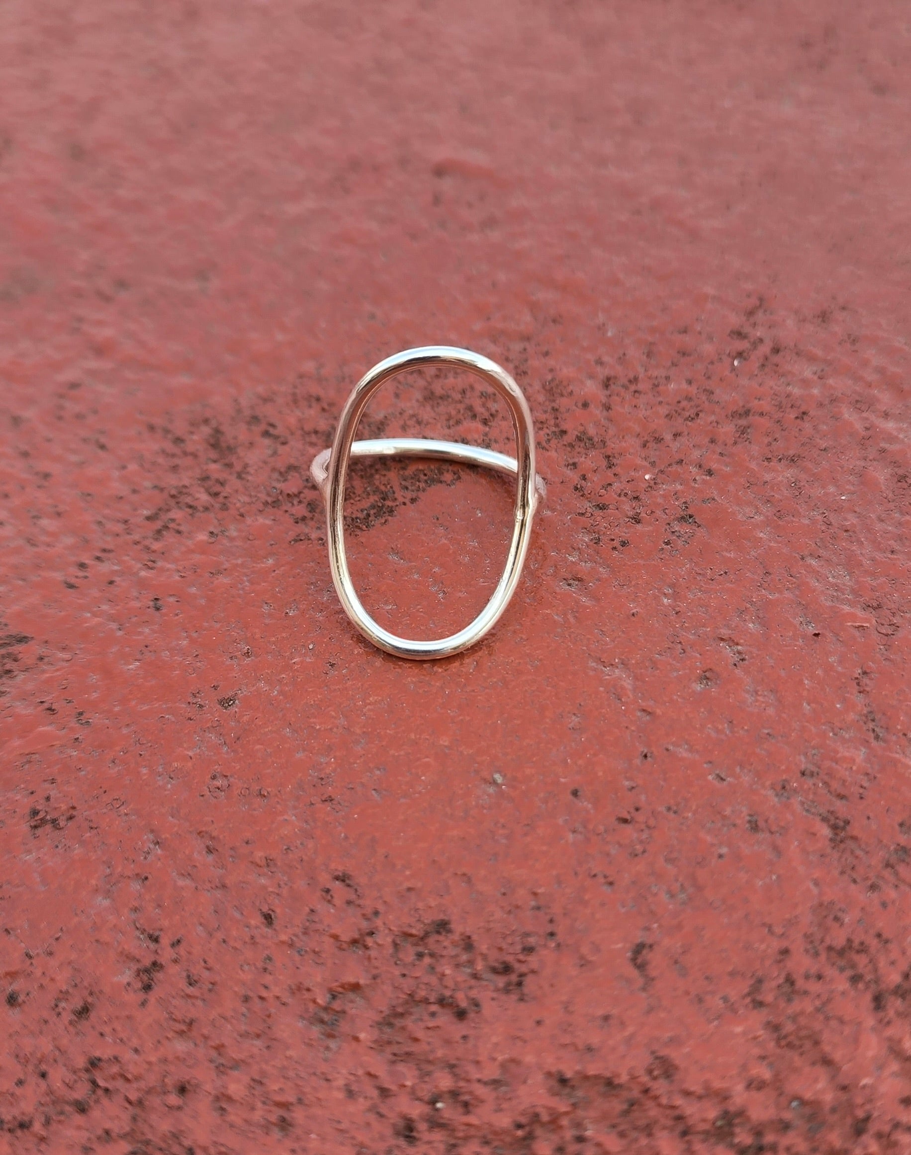 Open Oval Silver Ring