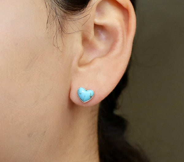 Turquoise Heart Earrings