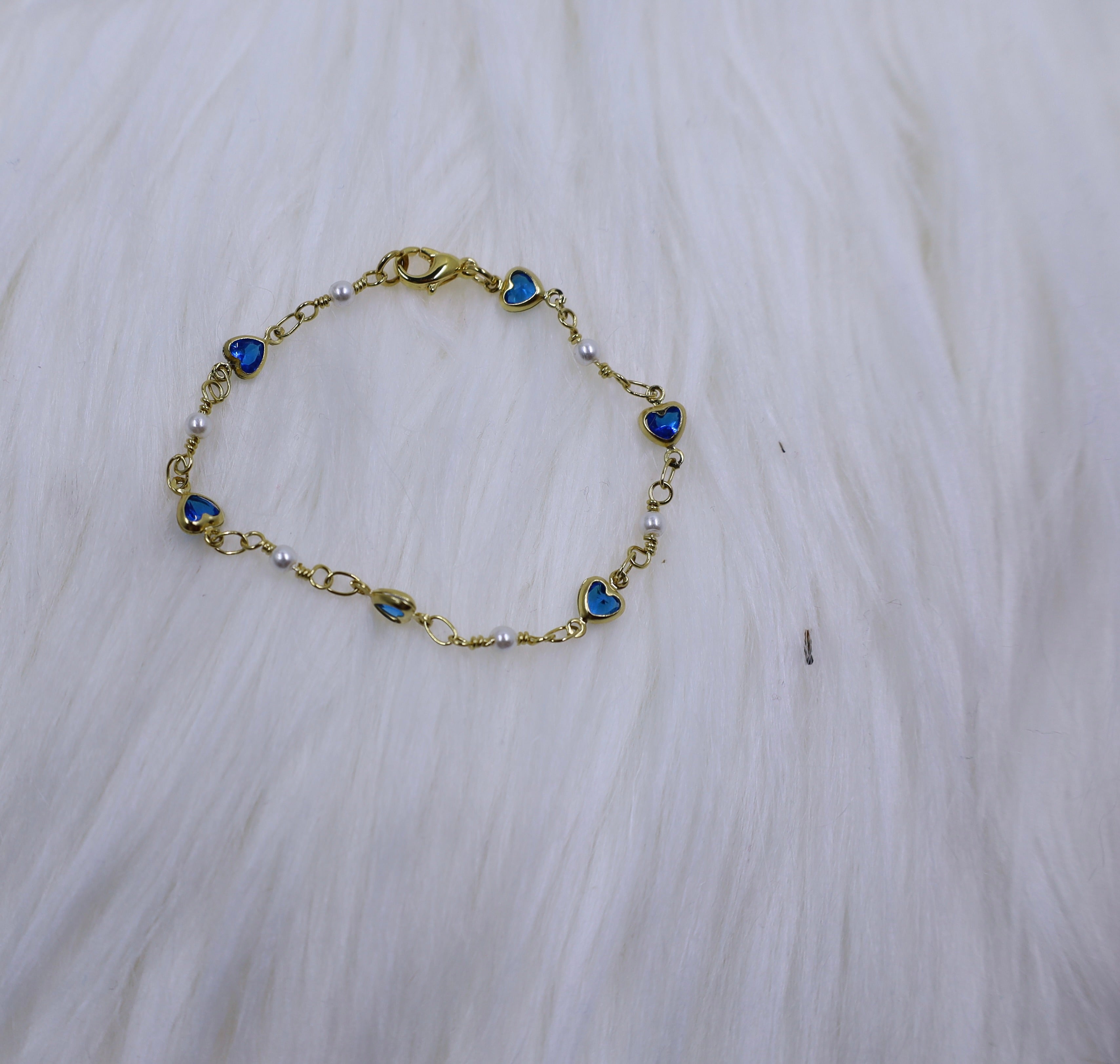 Blue Heart Bracelet