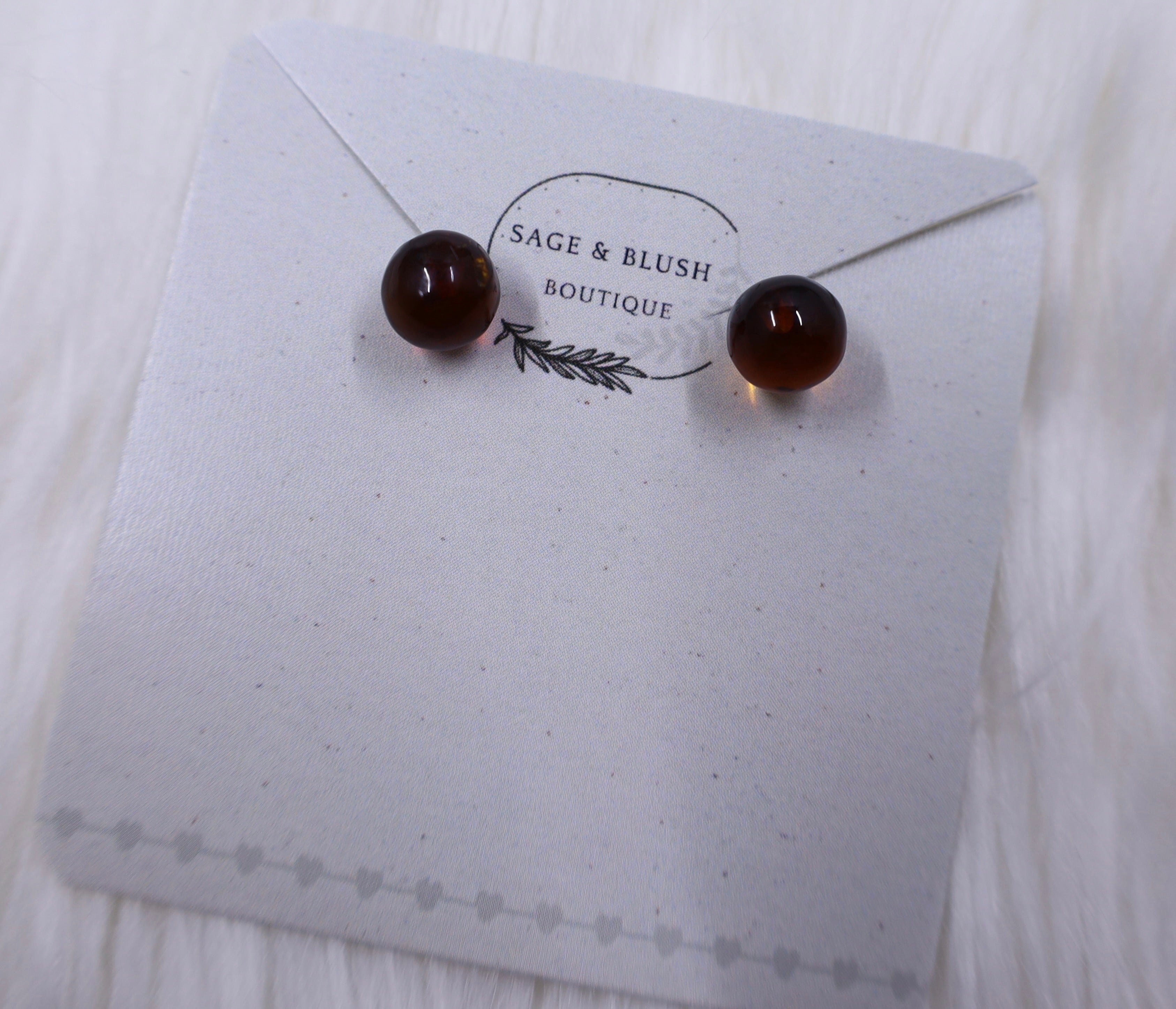 Amber Stud Earrings