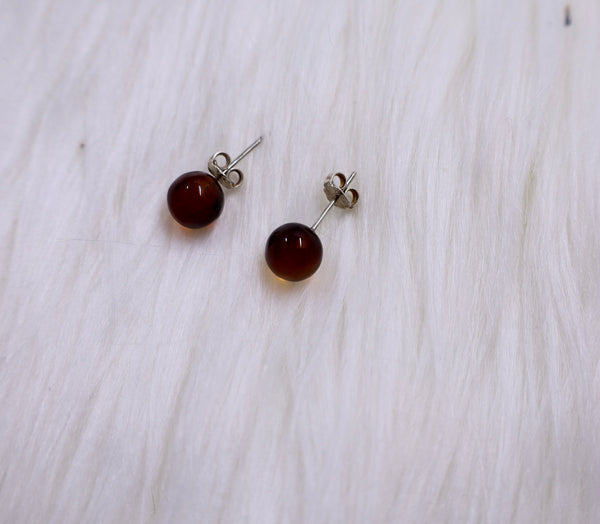 Amber Stud Earrings