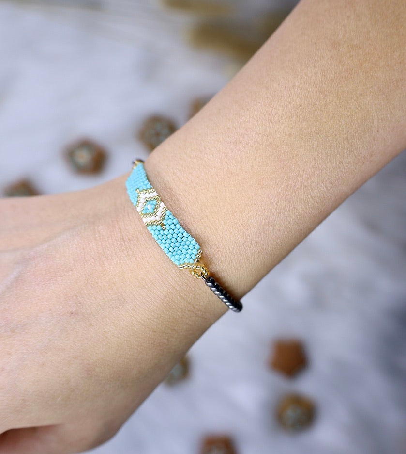 Evil Eye Chaquira Bracelet