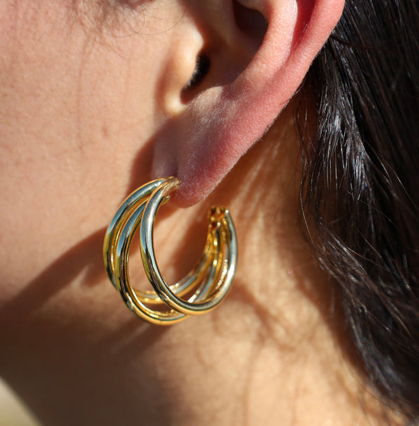 Triple Hoop Earrings