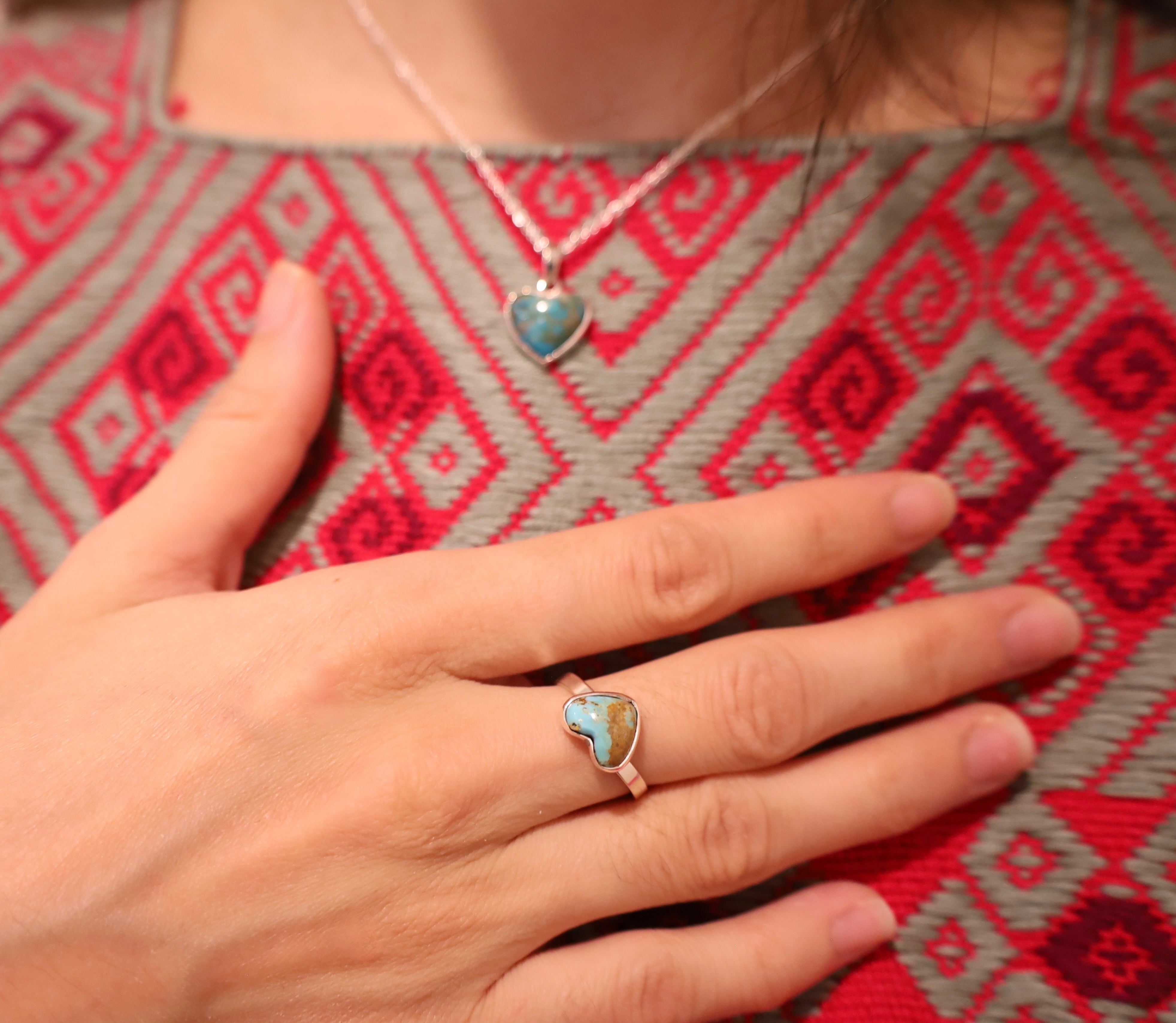 Turquoise Heart Ring