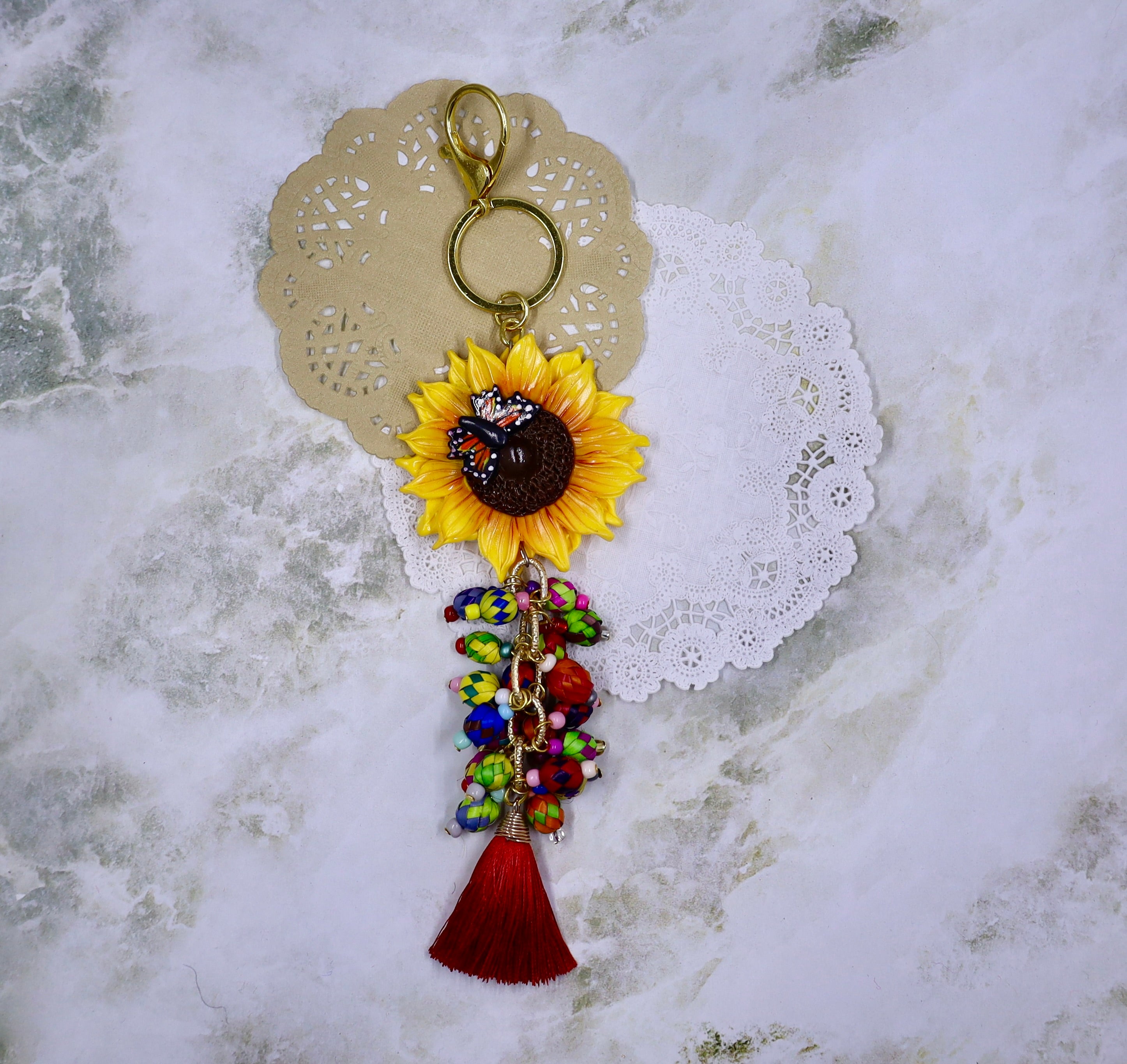 Sunflower Keychain