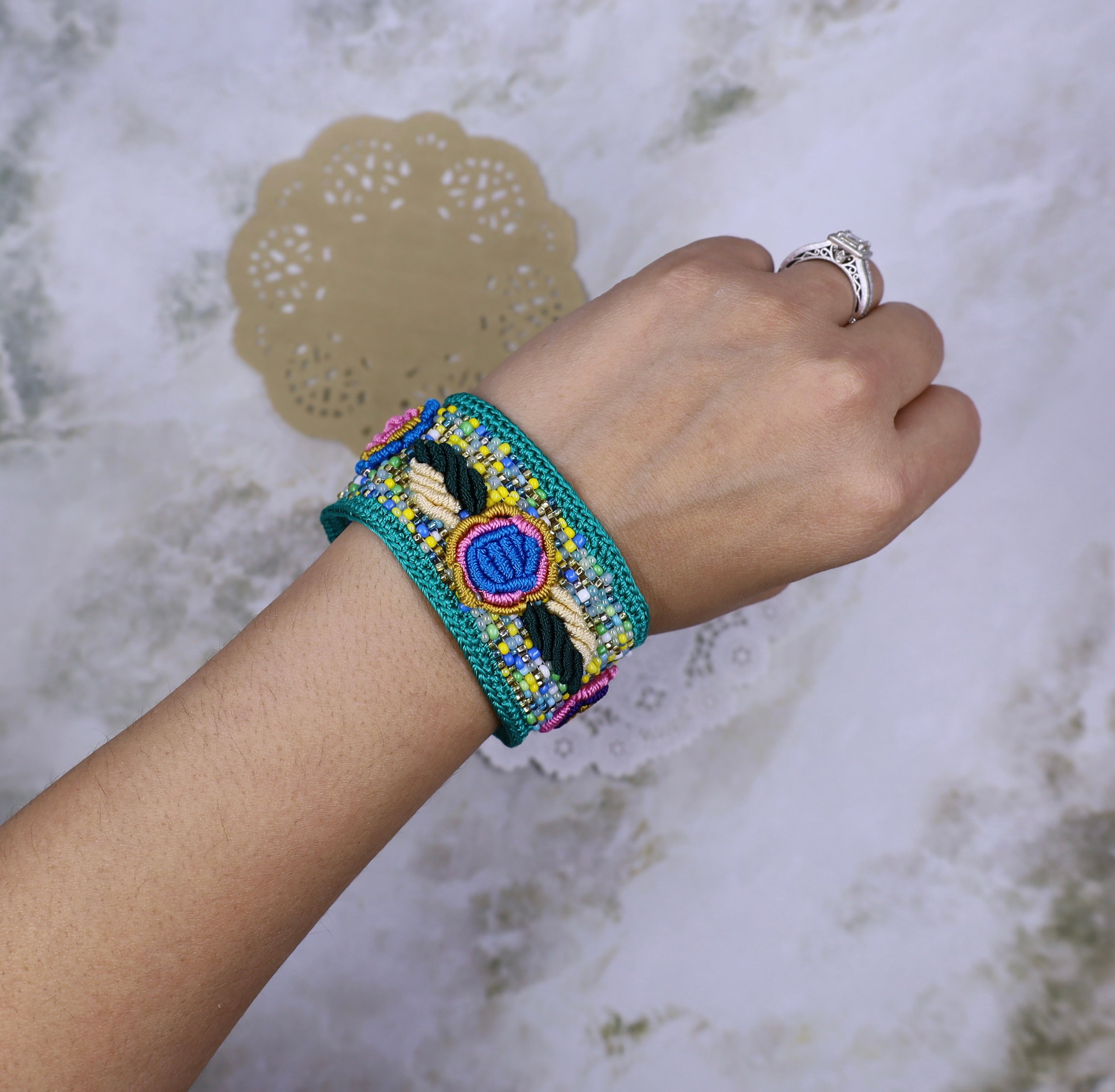 Chaquira Embroidered Bracelet