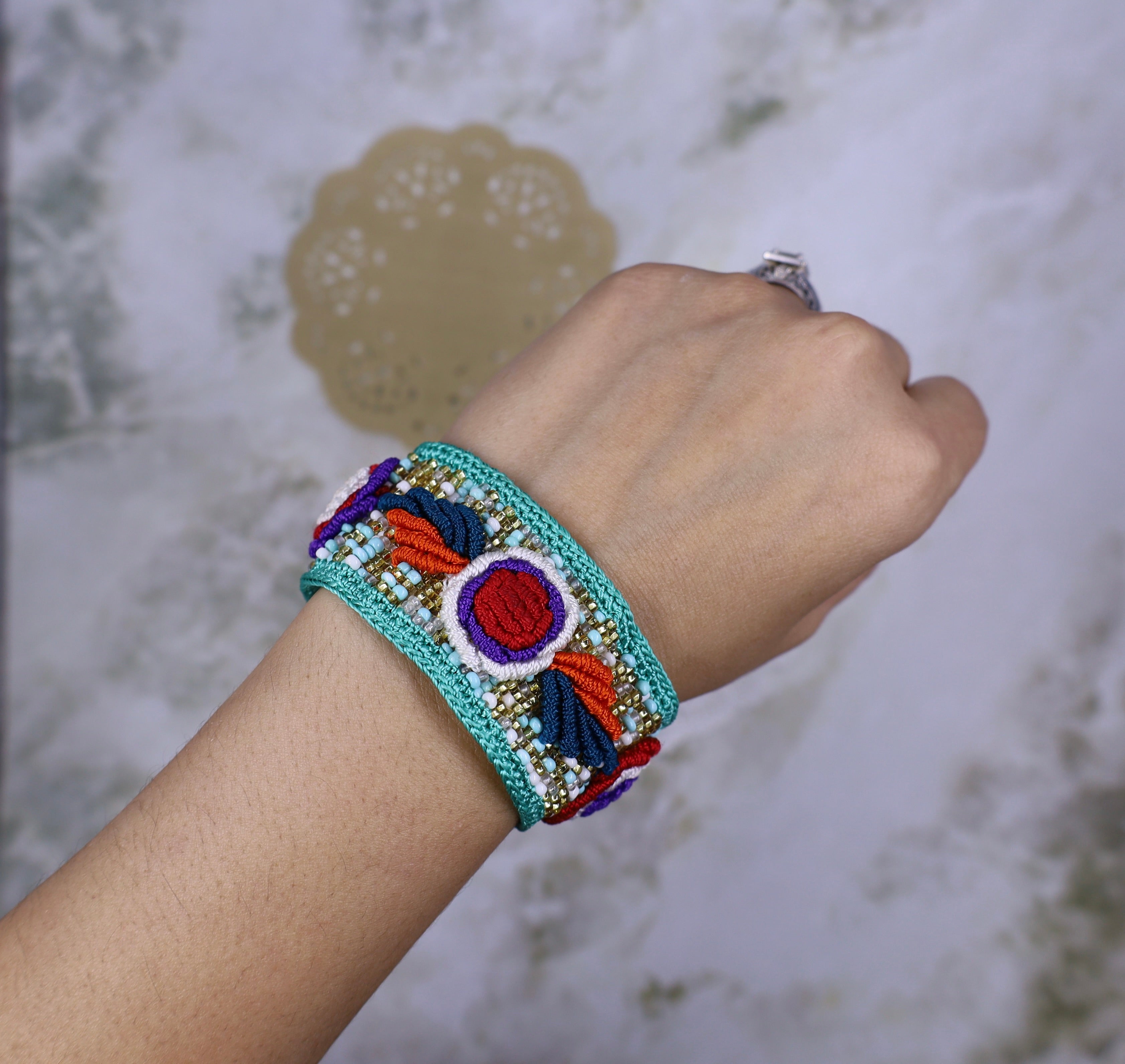 Chaquira Embroidered Bracelet