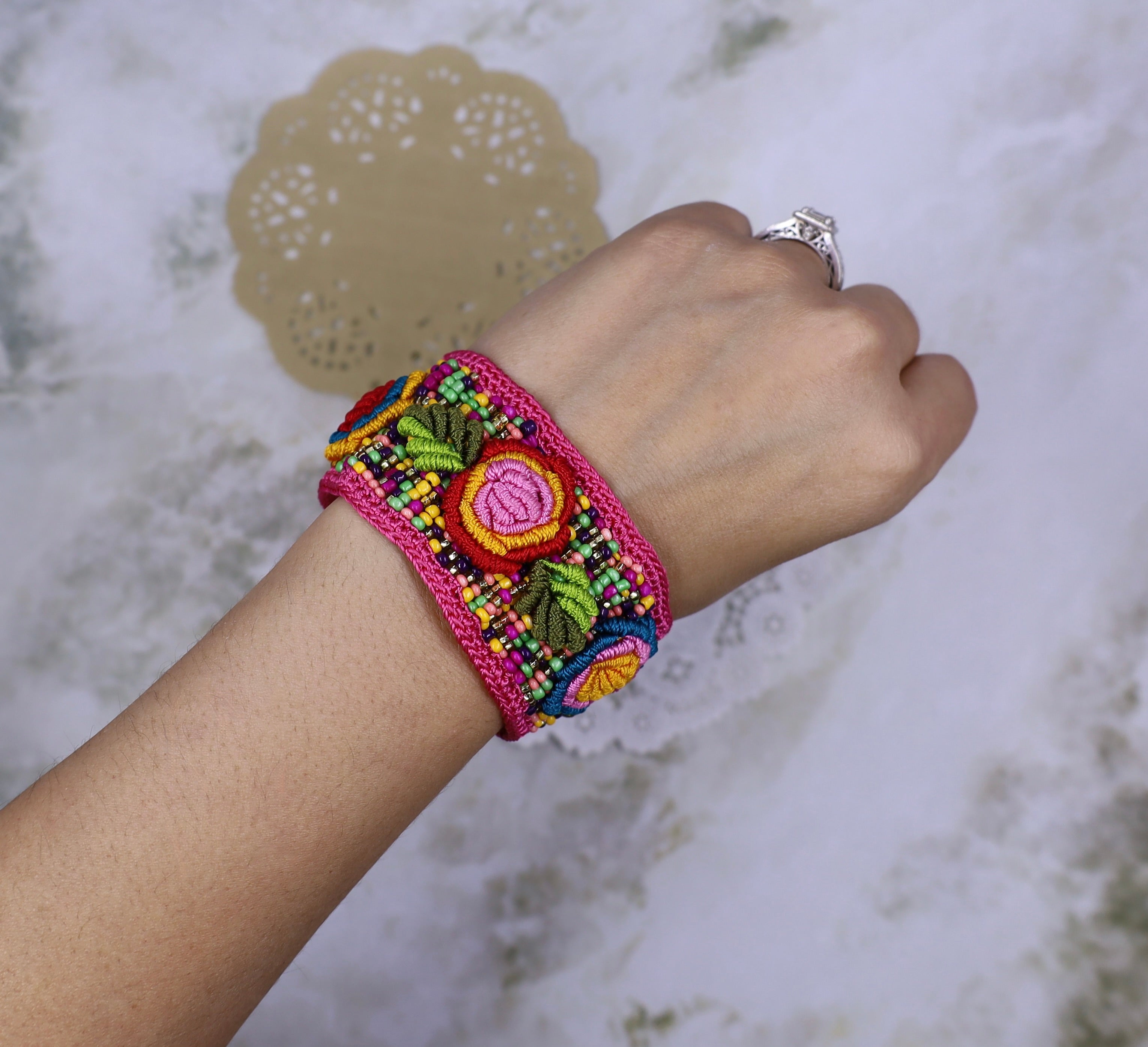 Chaquira Embroidered Bracelet