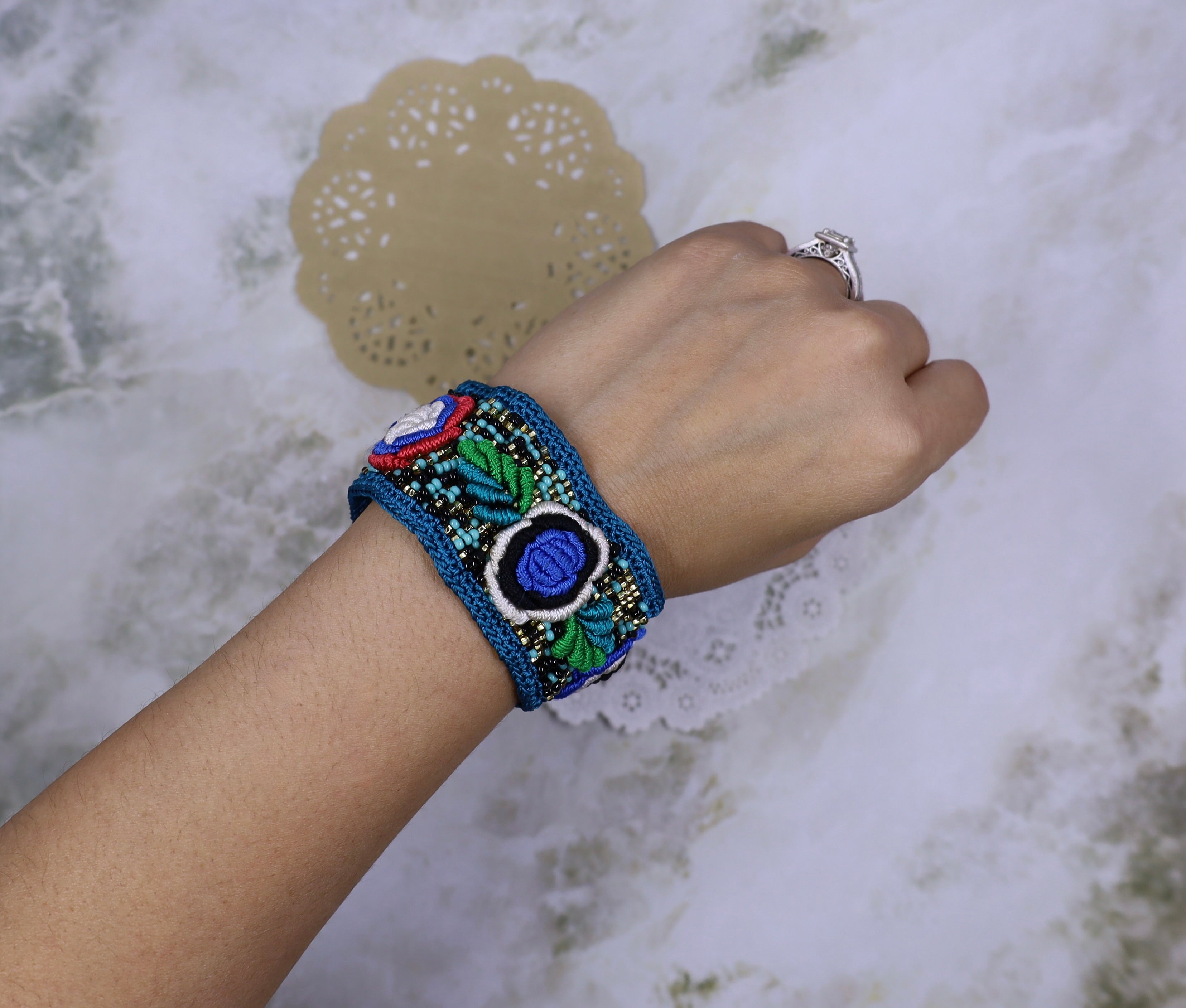 Chaquira Embroidered Bracelet