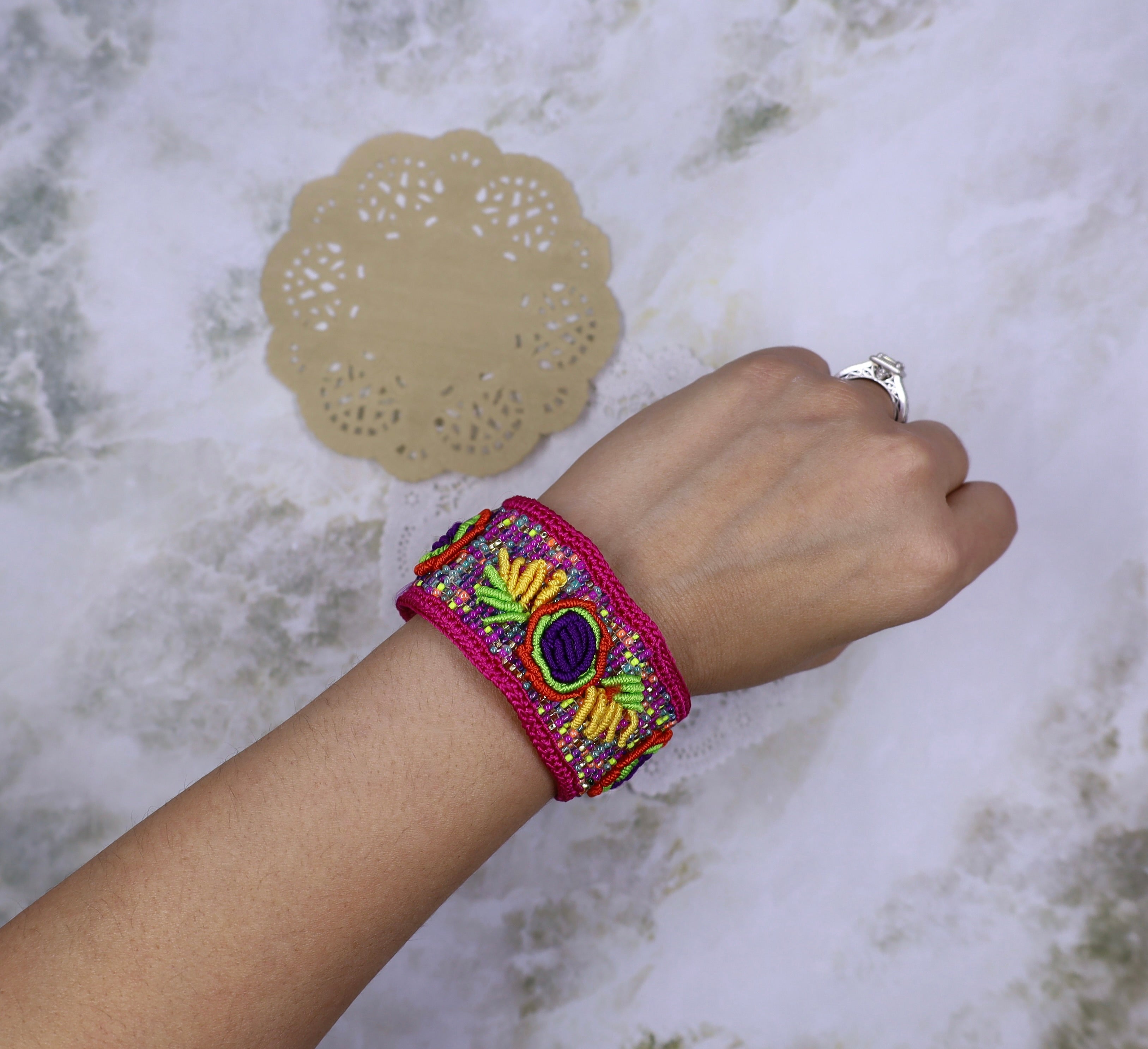 Chaquira Embroidered Bracelet