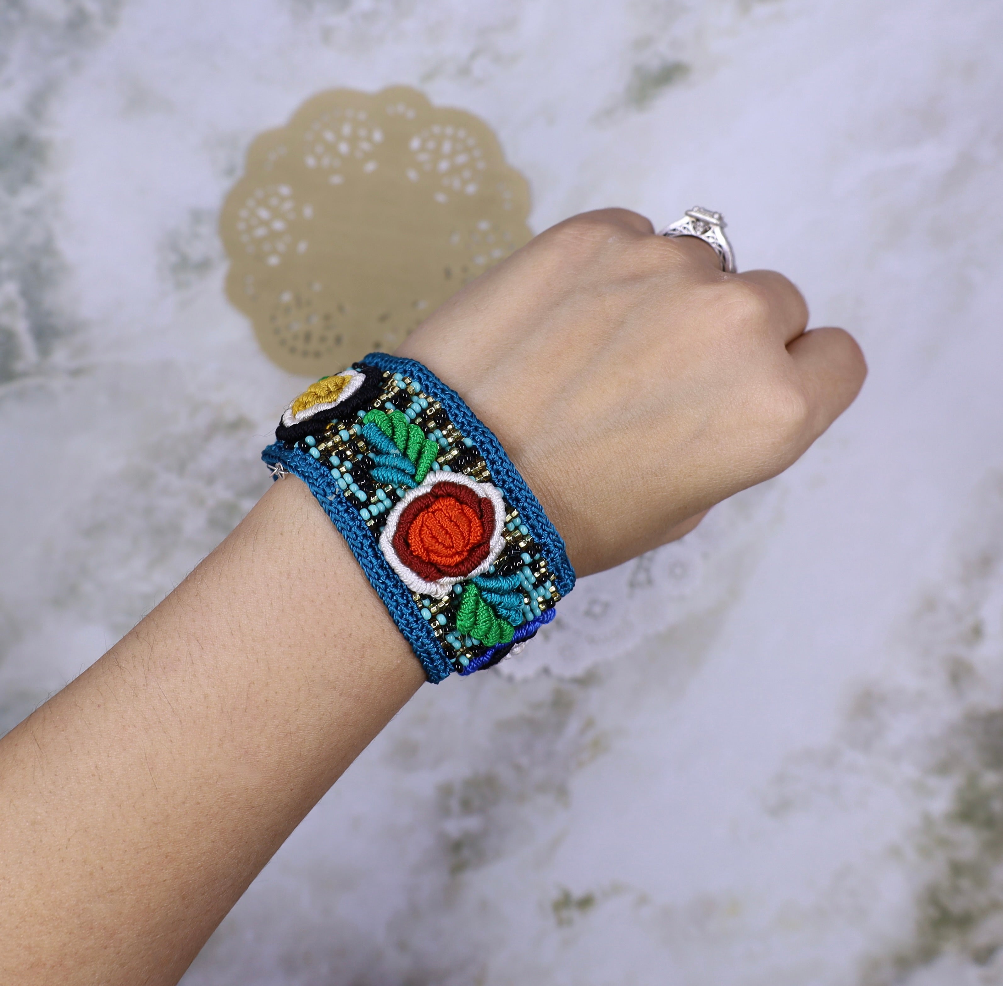 Chaquira Embroidered Bracelet