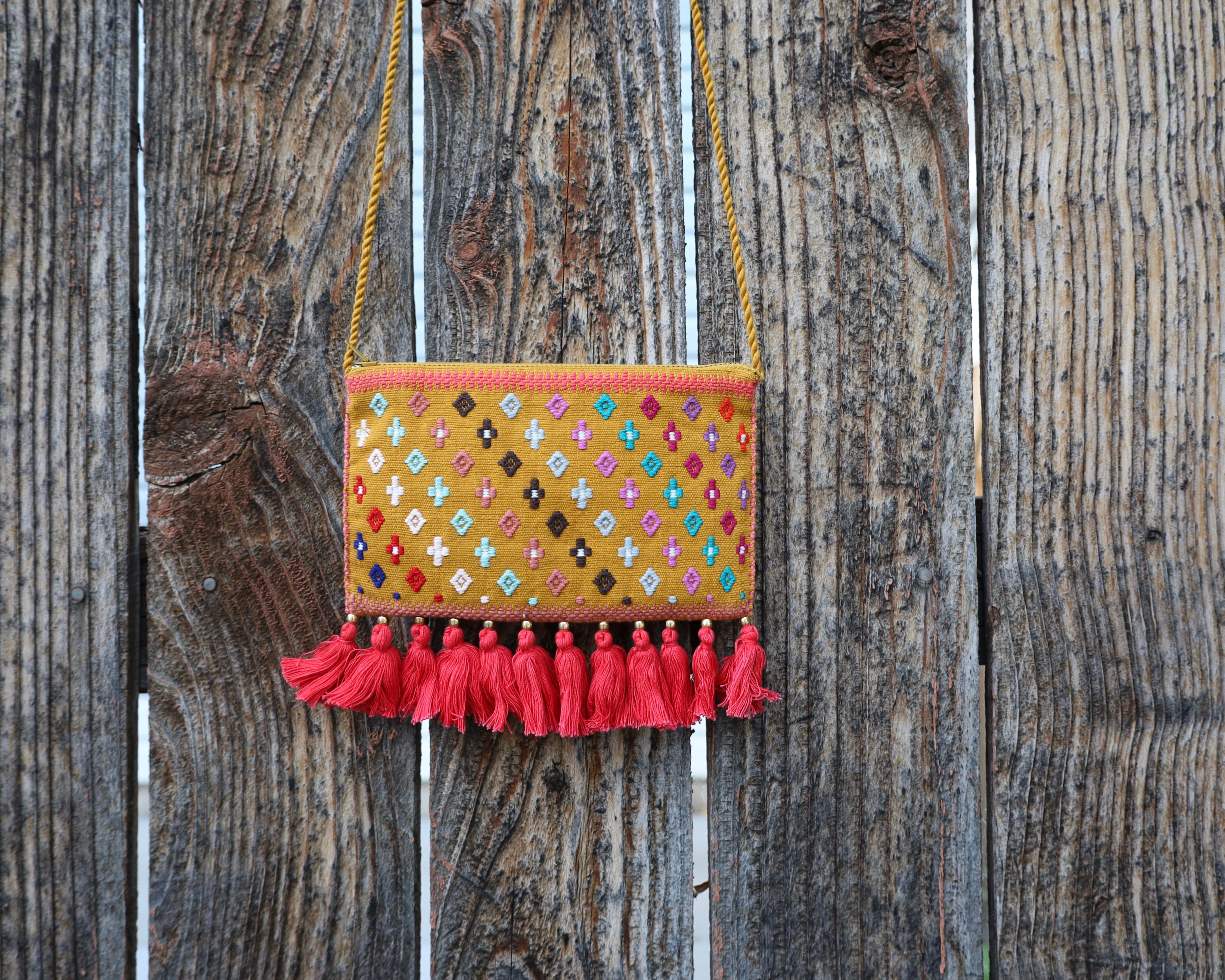 Ximena Crossbody Embroidered Clutch Bag