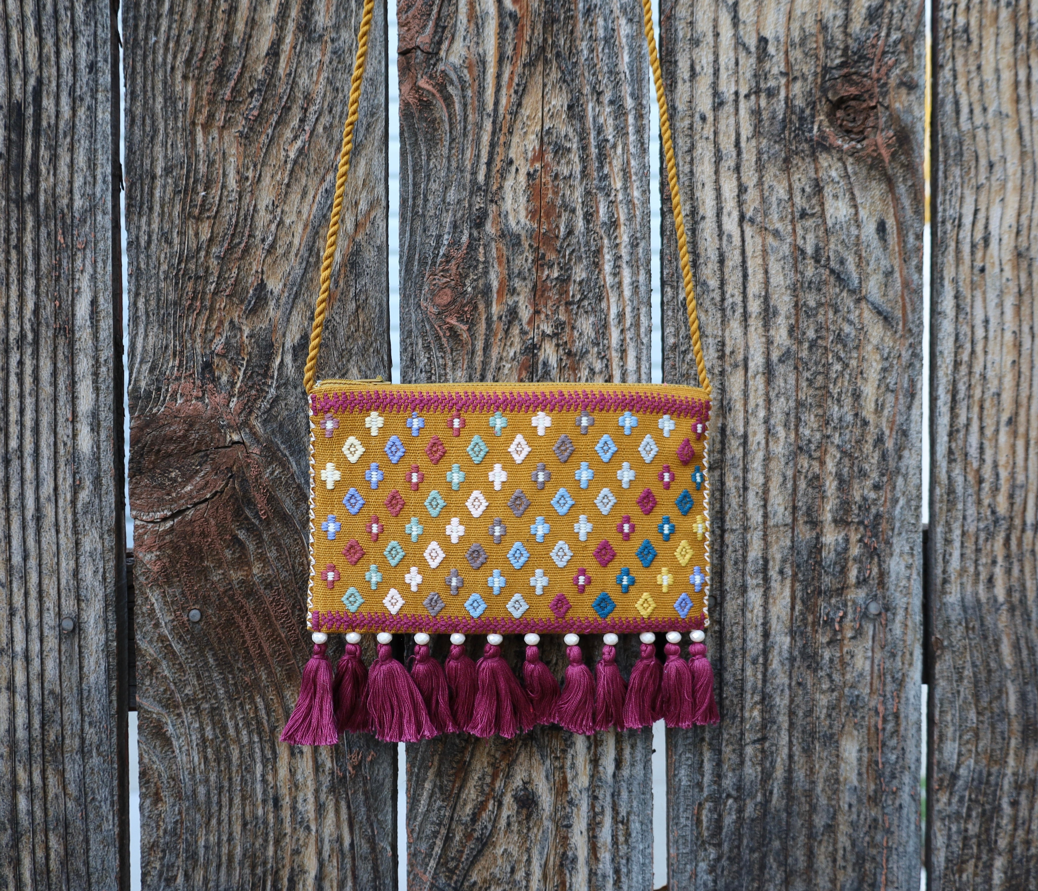 Ximena Crossbody Embroidered Clutch Bag